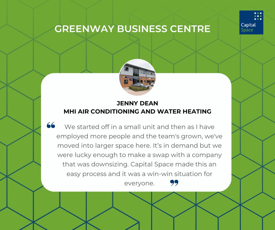 Did you know that thanks to the flexibility of our licence, customers can upsize - or downsize - with just a month's notice?

Thanks to this fabulous #customertestimonial from Jenny, MHI Air Conditioning and Water Heating, highlighting one of our USPs!

#FlexibleWorkspace