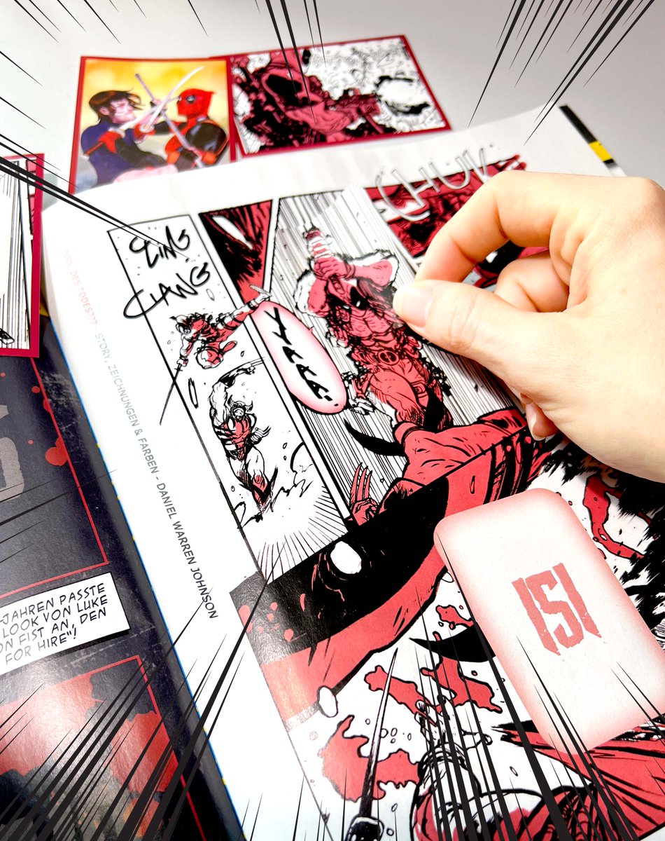 PaniniVerlag's tweet photo. Ein Blick in unser #Deadpool Stickeralbum. โ๏ธ๐ฅฐ
https://t.co/Hb8Z3SlO2z
๐ก Schon gewusst, dass euch im Album exklusive Minicomics zum Vervollstรคndigen erwarten?
#deadpoolcomics #comic #sammeln https://t.co/wSFzs6F573