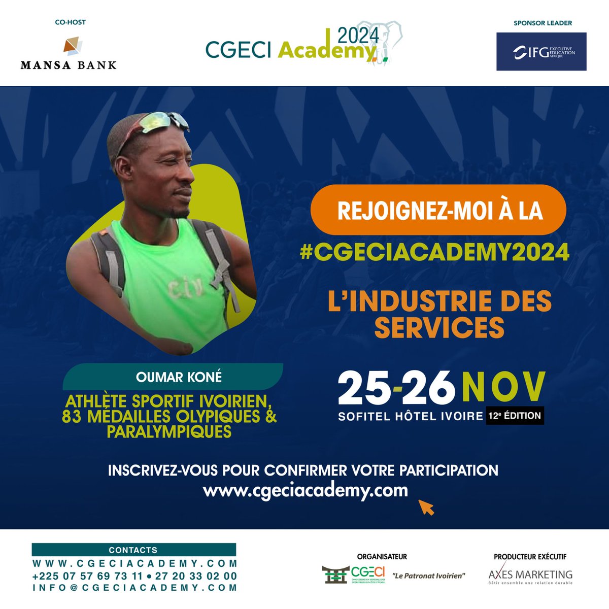 Cérémonie de Clôture #CGECIAcademy2024
Temps d’Inspiration avec :
🏅 Cheick Cissé, champion olympique
⚡ Muriel Ahouré, sprinteuse de renom
🙏🏾 Oumar Koné, leader exemplaire
⚽ Guy Demel &amp; Emerse Faé, icônes du football

#Inspiration #Sport #CAN2023 #ClôtureMagistrale