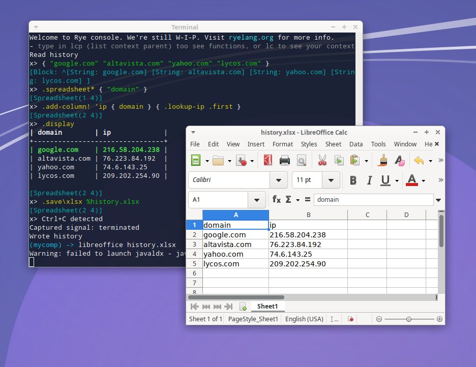 refaktor's tweet photo. You can now also load and save #Ryelang spreadsheet datatype directly from and to ... well, .xlsx (Excel) file :) https://t.co/MfnsTpKZ7T https://t.co/5d3ni1RffU