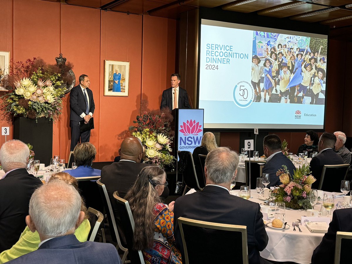 Murat Dizdar (@dizdarm) on Twitter photo Honoured to attend our second Service Recognition Dinner <a href="/nswparliament/">NSW Parliament House</a> for our staff who have completed 50+ years of service with <a href="/NSWEducation/">NSW Dept of Education</a>. Over 3,000 combined years of service collectively in the one room! Thank you to our staff & guests for attending this special event. Honoured to attend our second Service Recognition Dinner <a href="/nswparliament/">NSW Parliament House</a> for our staff who have completed 50+ years of service with <a href="/NSWEducation/">NSW Dept of Education</a>. Over 3,000 combined years of service collectively in the one room! Thank you to our staff & guests for attending this special event.