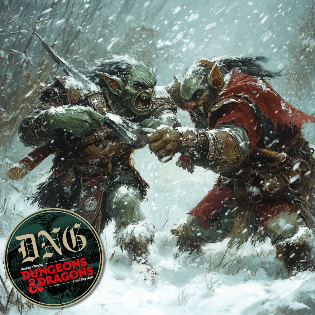 Goblins fighting in the snow. Wait, DEFINITELY NOT GOBLINS! But they'll definitely be fighting something. Get yourself to Blackfriars Glasgow at 6pm, 15/12, support <a href="/GCH_Charity/">Glasgow Children's Hospital Charity</a>, and watch them tear into a hilarious #dnd festive adventure!!!

seetickets.com/tour/definitel…