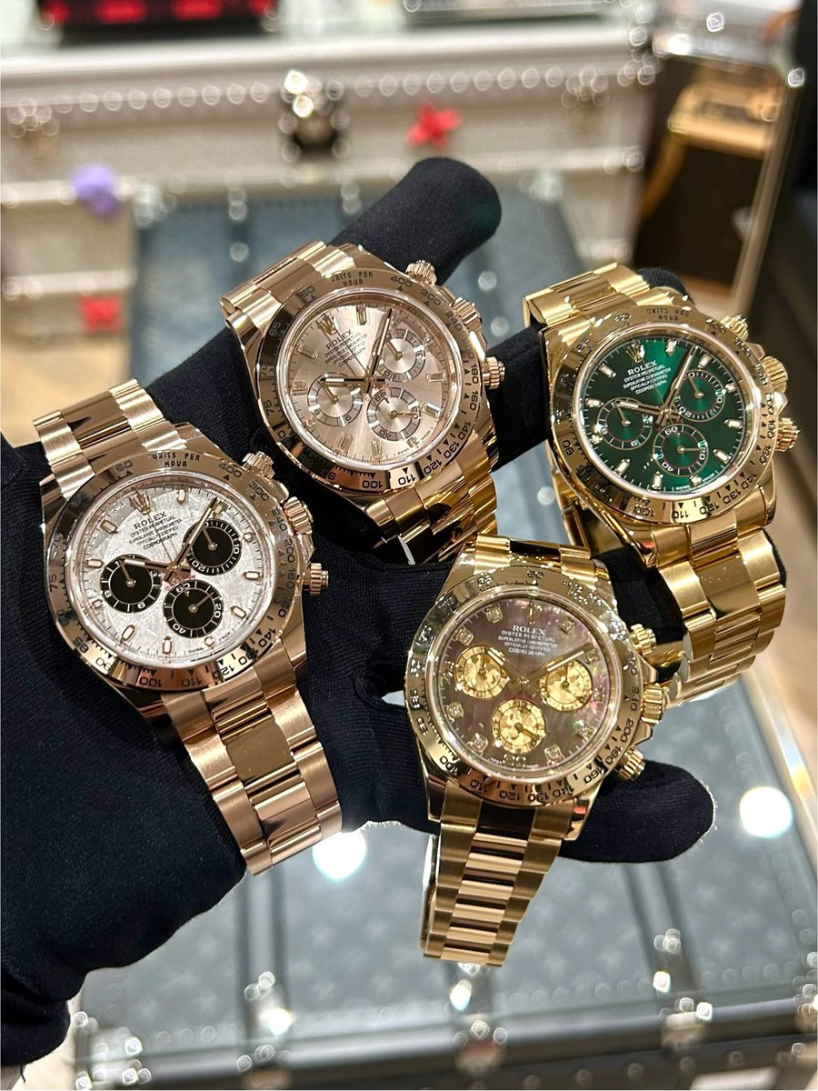 _Glint_'s tweet photo. ROLEX
デイトナ
116505 メテオライト
116505A サンダスト
116508 グリーン
116508NG ブラックシェル
デイトナ ゴールドモデル多数取り揃えております‼️
#METEORITE
#116505A
#SUNDUST
#GREEN
#116508NG
#ROLEX
#DAYTONA
#ロレックス
#デイトナ https://t.co/lYX0MnuhLg