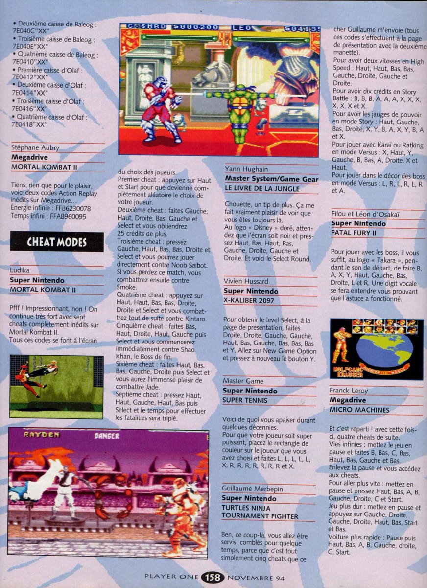 AllmightoFranky's tweet photo. #Nostalgeek,on termine aujourd'hui le #PlayerOne 47 de novembre 1994!La rubrique "Trucs en Vrac" avec du #DBZ3,#MortalKombat2 et #FatalFury2 entre autres!! #retro #retrogaming #oldschool #80s #90s 1/4 https://t.co/HZonXJmwN3
