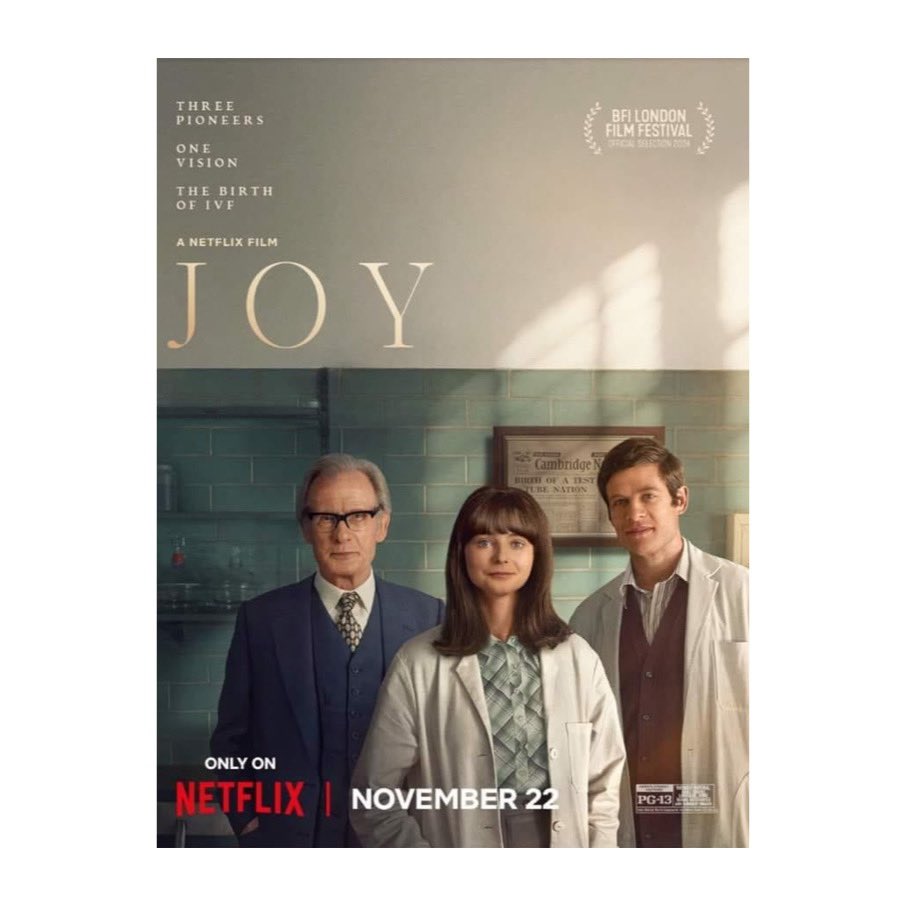 JOY has arrived! this beautiful film follows the true story of the race to create the worlds first test tube baby Louise Joy Brown - featuring an all star cast you can catch Lime’s BEN CROWE &amp; GLENN CUNNINGHAM in this amazing project in Netflix now