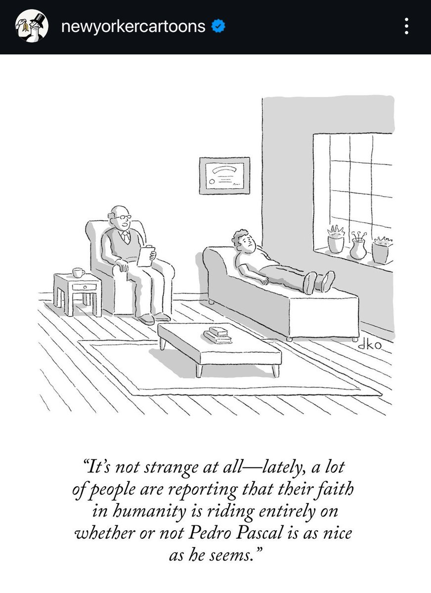 Pedro is the protagonist of the latest cartoon of "New Yorker Cartoons"

No pressure 🤭