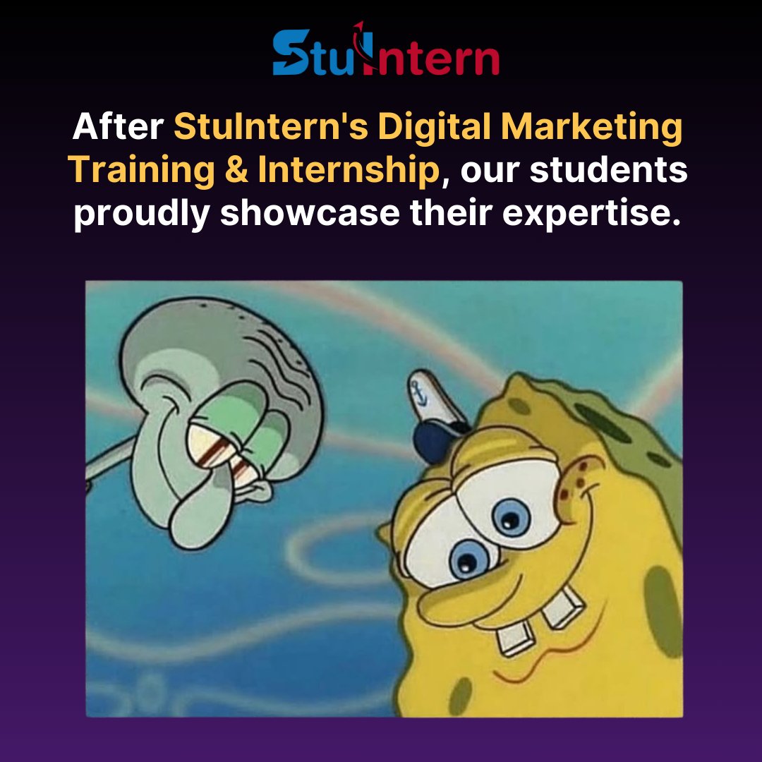 intern_stu53010's tweet photo. From mastering SEO to crafting impactful campaigns, they’re now ready to make their mark in the digital world.

Apply Now - https://t.co/t71VqghztN
Call Now:- 0124-4252-196
.
.
#StuIntern #digitalmarketing  #careerdevelopment #ProfessionalSkills #HandsOnExperience #socialmedia https://t.co/8ztxtXXZcg