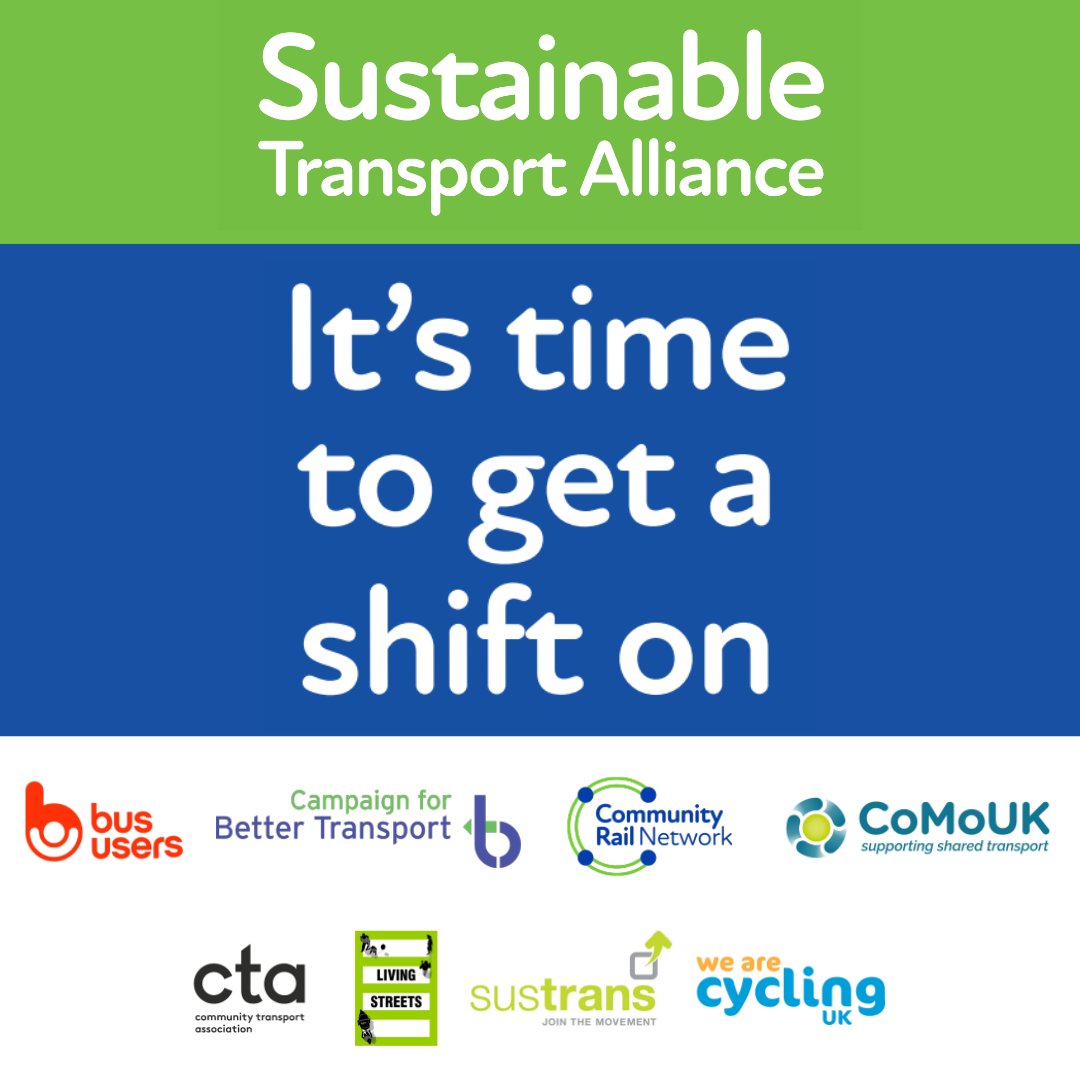 #WorldSustainableTransportDay 

We are a partner of the Sustainable Transport Alliance alongside <a href="/BusUsersUK/">Bus Users UK</a> <a href="/CBTransport/">Campaign for Better Transport</a> <a href="/CTAUK1/">Community Transport Association</a> <a href="/CommunityRail/">Community Rail Network</a> @Como_uk <a href="/livingstreets/">Living Streets</a> @Sustrans, working to advance and champion sustainable, inclusive travel. 

Learn more: communityrail.org.uk/partners-and-s…