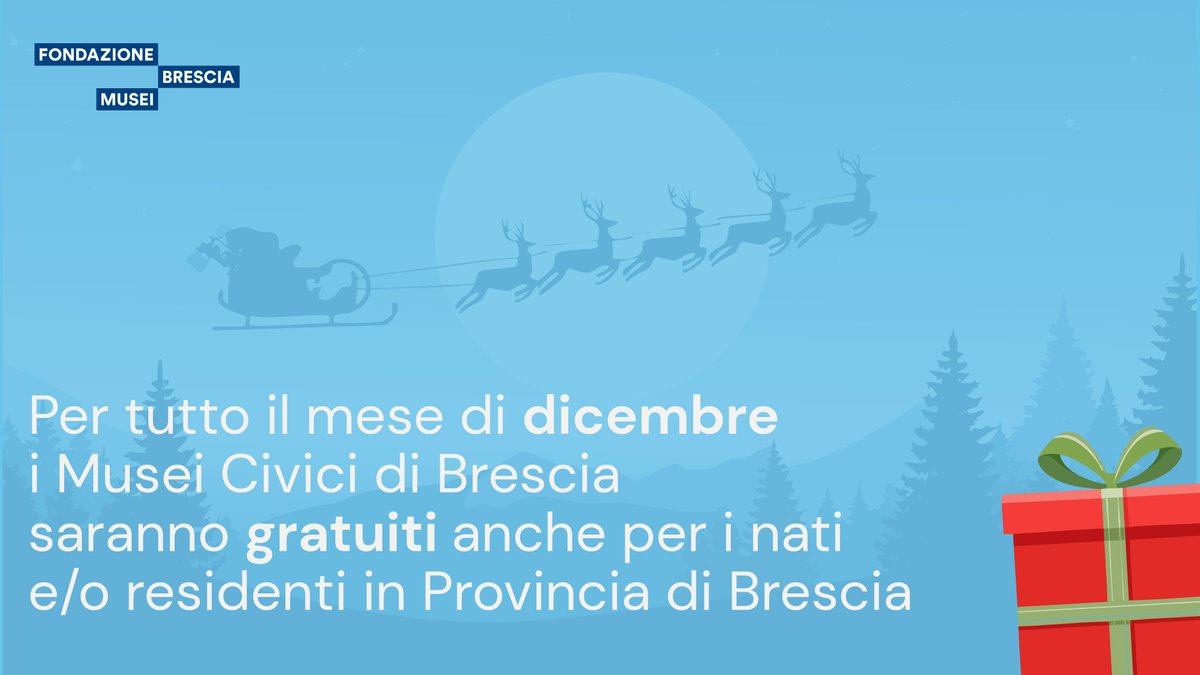 Un #regalo straordinario che dura per tutto il mese di #dicembre! 🎁🎄

#xmas #NataleinMuseo #Christmas #gift #Natale2024 #Brescia