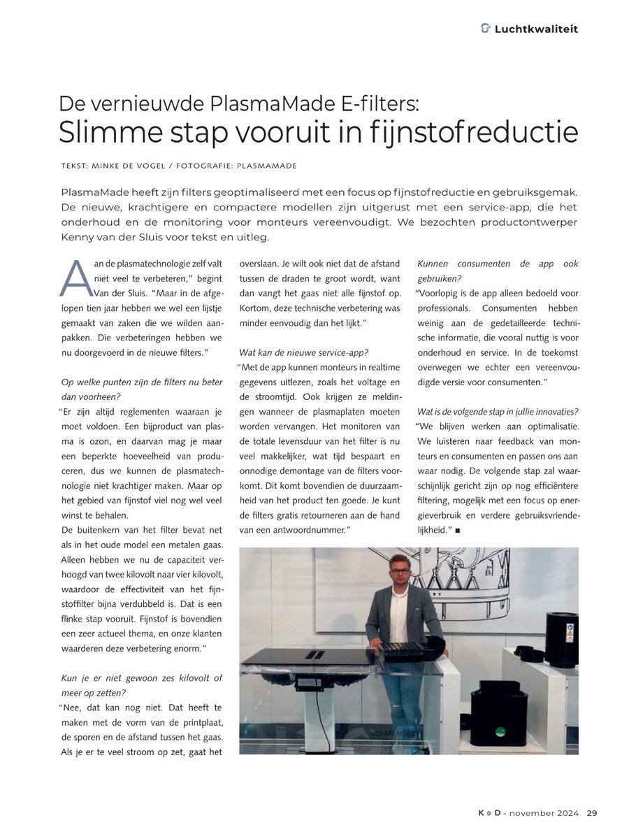 Interview op de #area30 van <a href="/trendfairs/">trendfairs gmbh</a> in #Duitsland afgelopen september. #fijnstof is momenteel het meest besproken onderwerp in keukenland. #afzuiging #cleanair #kitchen #plasmamade #staphorst
