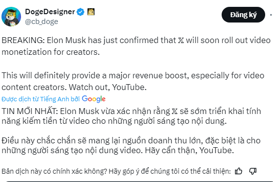 reallybilalshah's tweet image. Breaking: elon musk has just confirmed that X will soon roll out video monetization for creators like YouTube.
#ElonMusk #xnewfeature #videomonetization #YouTube_INILIST