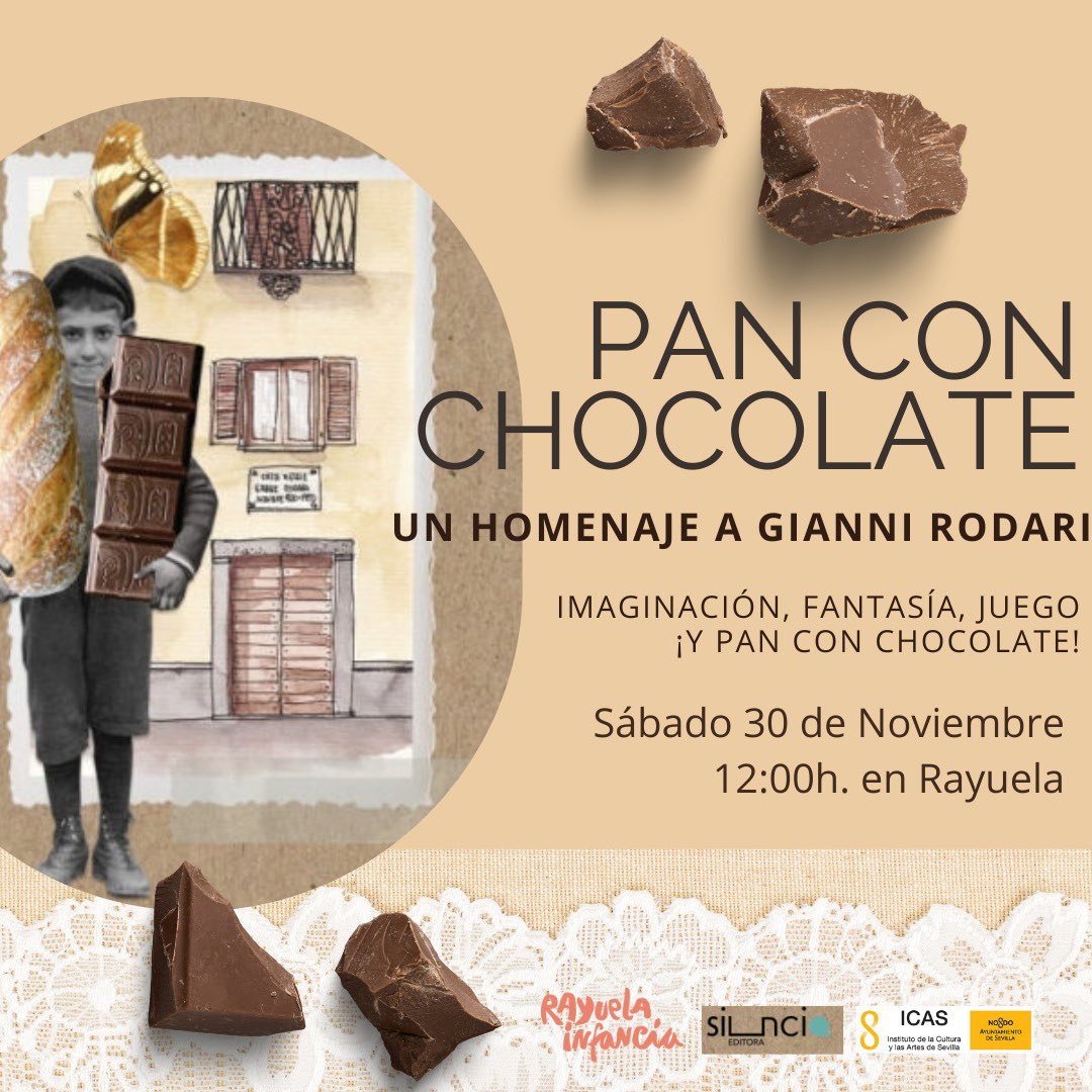 Este sábado 30 de noviembre a las 12:00h te esperamos para disfrutar de una mañana deliciosa junto a Silencio Editora. 

¡No te lo pierdas! Un homenaje al gran maestro de la LIJ Gianni Rodari.

rayuelainfancia.com/blog/pan-con-c…

#rayuelainfancia #sevilla