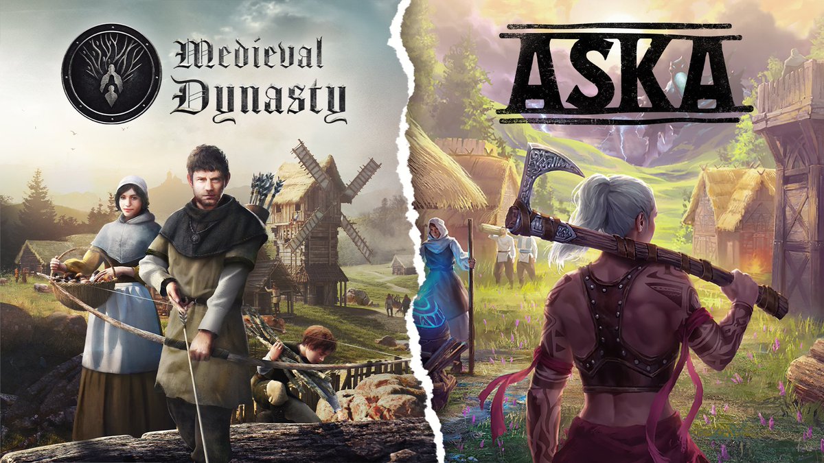 render_cube's tweet photo. Medieval Dynasty meets Aska in an completely new bundle! Lead your Viking tribe, or focus on building and expanding your medieval dynasty ⚔️

Get the bundle now ➡️ https://t.co/srB2DHjNy5

#medievaldynasty #rendercube #medieval #bundle #survival #game #gaming #sale #steam #steamsale #indiegame #simualtion #consolecoop #multiplayer #aska