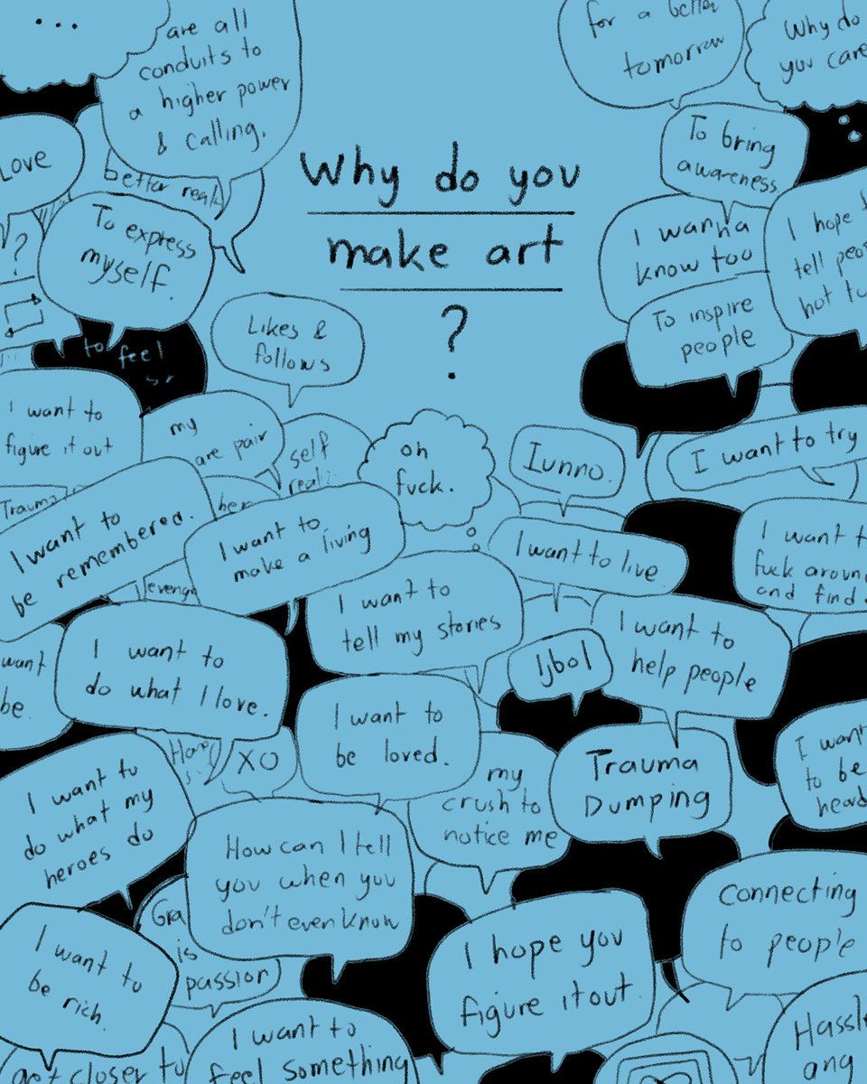 robcham's tweet photo. why do you make art https://t.co/SIFIwlWhMC