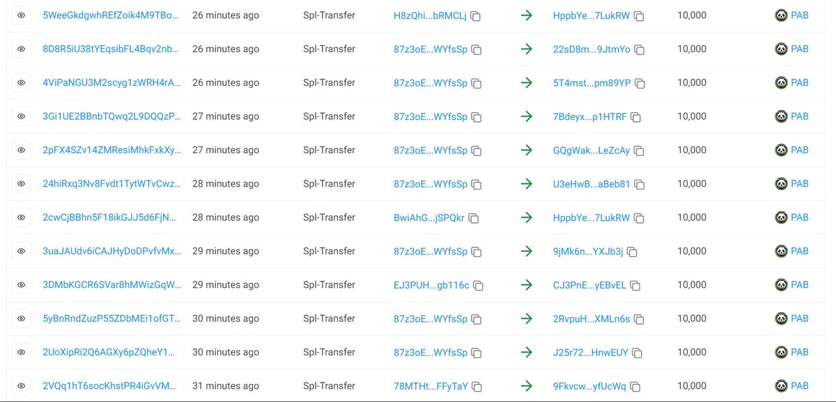 $PAB is sending the airdrop 🐼📨

It’s still live don’t miss this time ❗️

Drop your $SOL address below, Follow 🔔 &amp; RT 👇🏻

Every wallet gets $PAB 🚀

$PAB will launch soon.
$SOL #SOLANA #AIRDROP $bome $wif $ACT $PNUT $GOAT $BAN #SolanaAirdrop