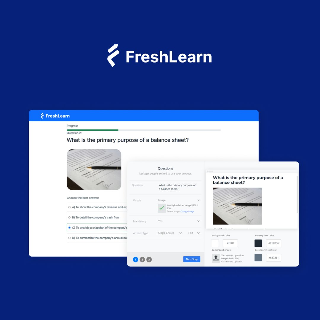 FreshLearnHQ's tweet image. 📚 Make Learning Interactive!

FreshLearn’s Quiz Feature helps you create engaging assessments, enhance knowledge retention, and measure learner progress effortlessly. 🚀

👉 Explore more: freshlearn.com/features/asses…

#FreshLearn #EdTech #OnlineCourses #InteractiveLearning #Quizzes