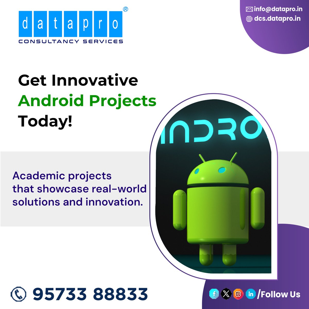 dataprocs's tweet image. Struggling to find the perfect final-year project? Work on cutting-edge Android projects that solve real-world problems &amp;amp; showcase innovation! Baby Care for Vaccination &amp;amp; Nutritional Guidance Expense Tracking &amp;amp; Budget Planner
#BTechProjects #FinalYearProjects #AndroidDevelopment