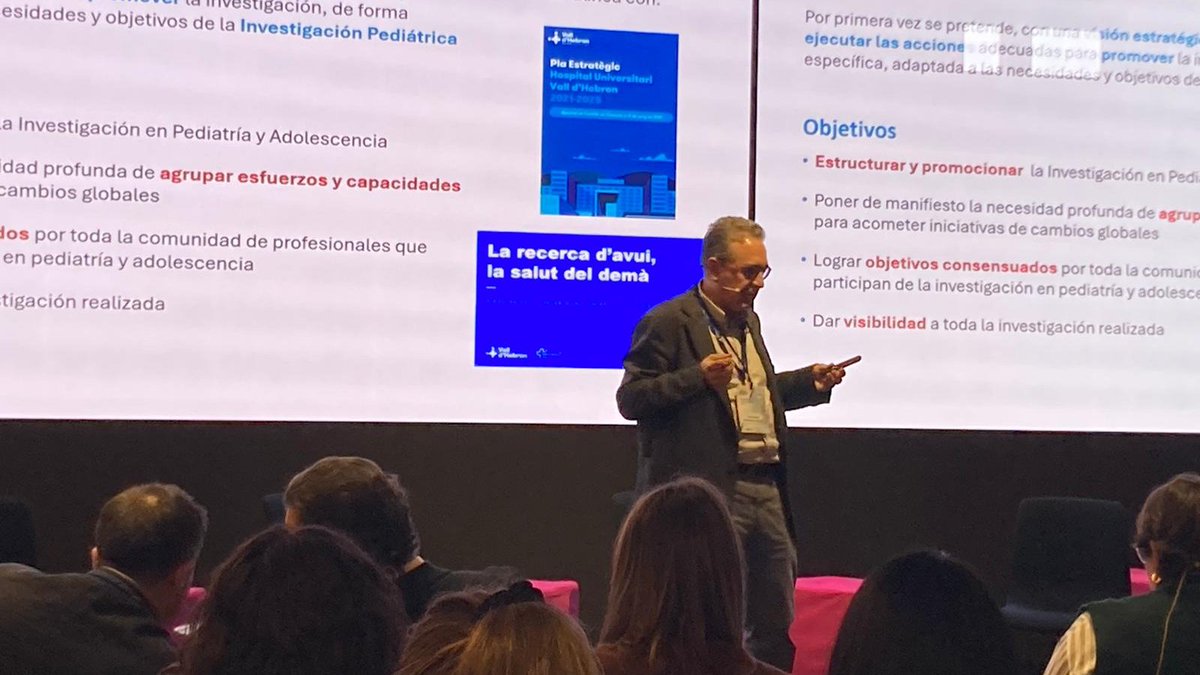 VHIR_'s tweet photo. @vallhebron El Dr. Antonio Moreno ha presentat el Hub de #RecercaPediàtricaVH, creat el 2021 amb la voluntat d'impulsar la recerca pediàtrica a Vall d'Hebron destacant les línies estratègiques, el model organitzatiu així com els reptes de futur. #RECLIP https://t.co/KYbN13tRzp