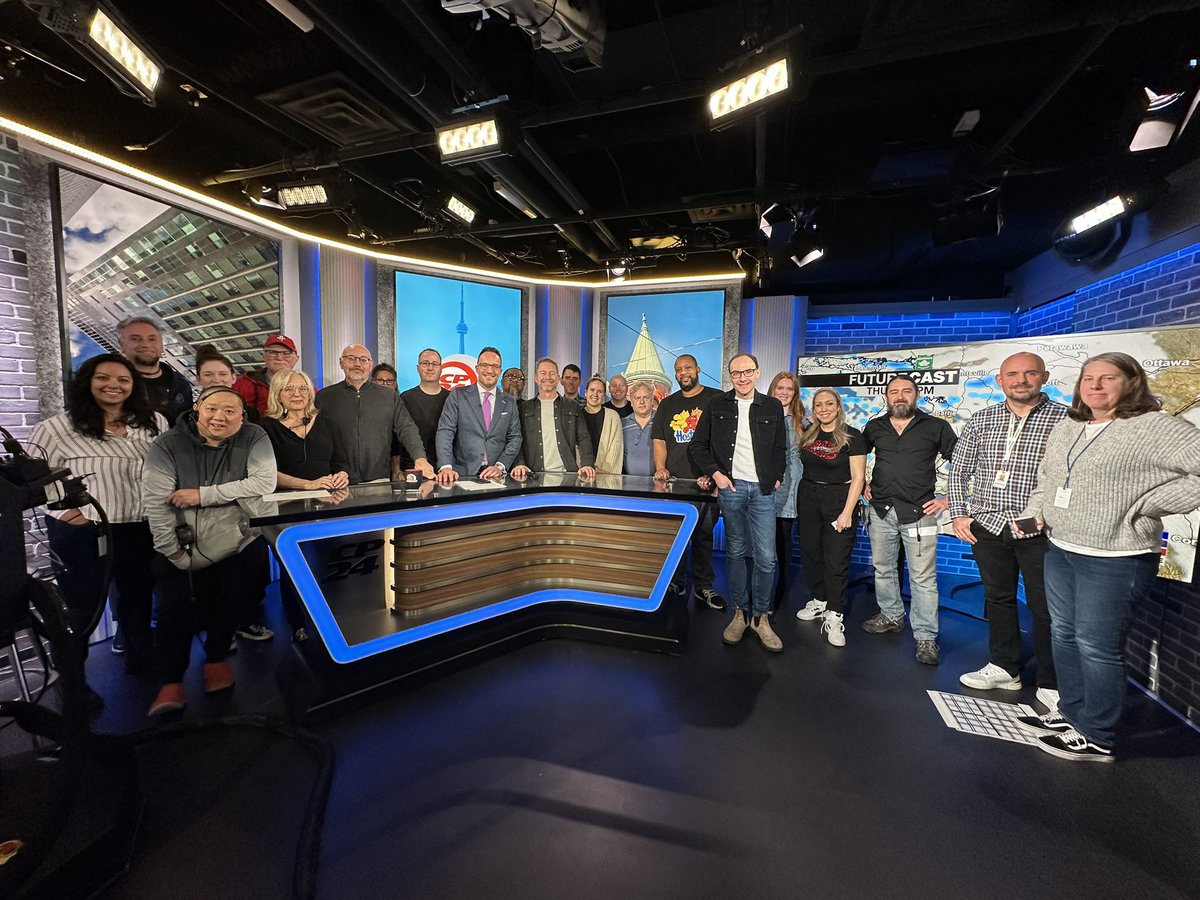 On the air! CP24 is live from its new studio at CTV News. Couldn’t be more proud of this outstanding team. The very best.