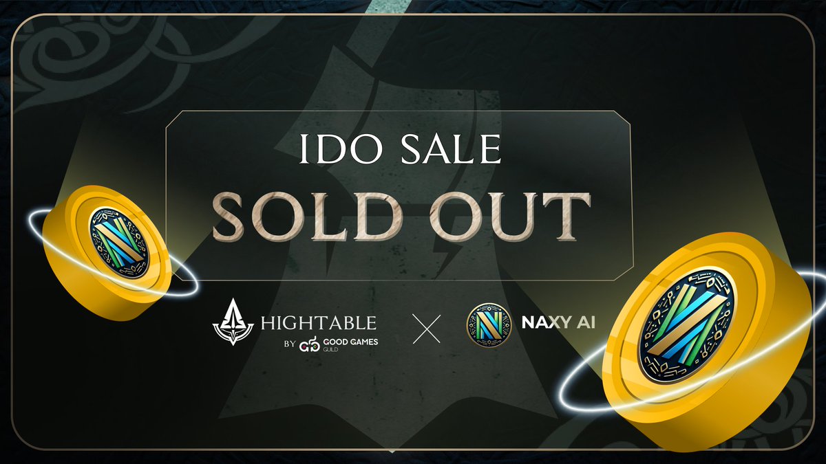 hightable_ofc's tweet photo. 🚀 https://t.co/5RdtLJNvD1 IDO Sold Out on HighTable! What's Next? 🎉

We are thrilled to announce that https://t.co/5RdtLJNvD1 IDO on HighTable has been completely SOLD OUT! This incredible achievement underscores the tremendous support and enthusiasm from our community and investors.

What's on the Horizon?
🚀 TGE
🚀 Token Listing Party

Stay tuned for upcoming announcements and details about the TGE and Token Listing Party. The journey with https://t.co/r0ZlXBJQoL is just beginning, and we can't wait to share the adventure with you all! 🔥

🚨PS. For everyone who wants to join the https://t.co/r0ZlXBJQoL IDO, you can contribute the sale through @arbipadcomon the Phase 2 with FCFS system that will go live at 2 PM UTC, today!