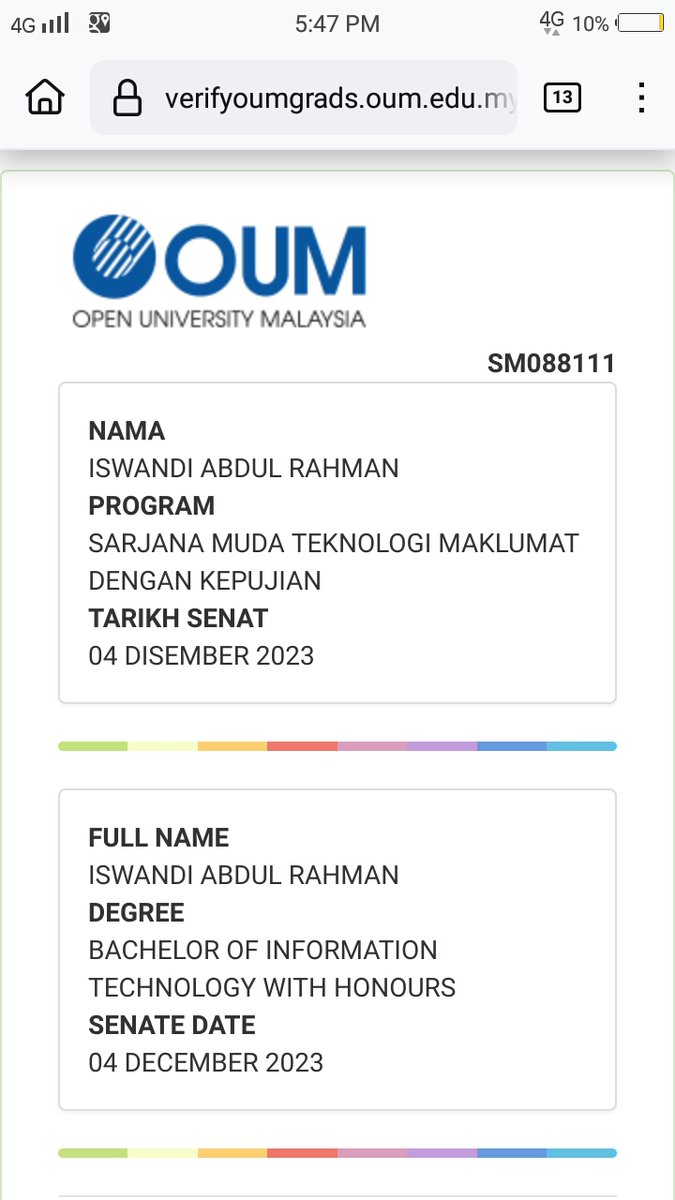 iswan_11's tweet photo. tahniah kepada diri sendiri https://t.co/ewoLpJ6Pad