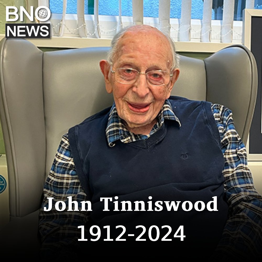🚨🇬🇧 WORLD’S OLDEST MAN DIES AT 112

John Alfred Tinniswood, the world’s oldest man, passed away at 112 in a Southport care home.

 A lifelong Liverpool FC fan, he became the oldest living man in April 2024. 

Born in 1912, Tinniswood served in WWII, married Blodwen in 1942, and