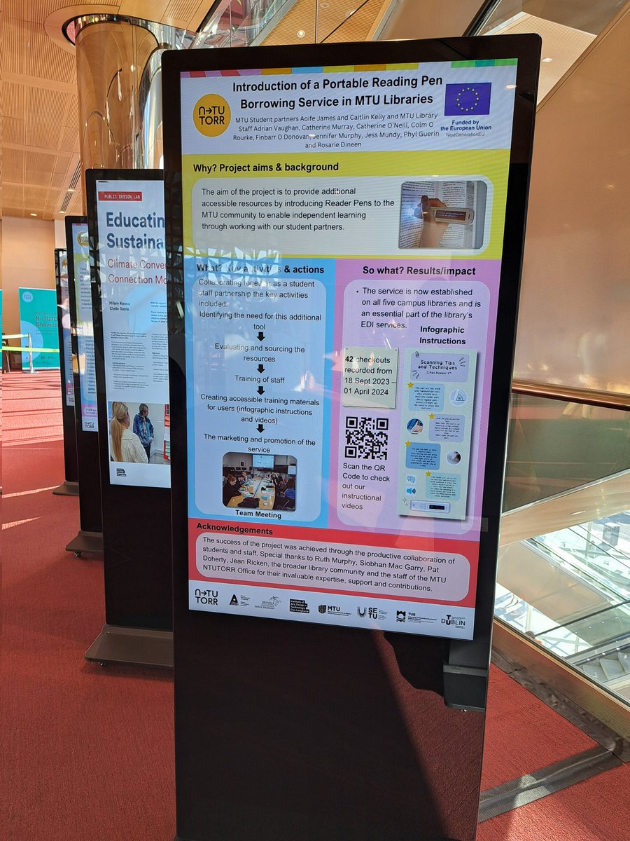 Locally <a href="/MTULibraryinfo/">MTU Library</a> colleagues succeeded in rolling out more inclusive learning supports across our five <a href="/MTU_ie/">Munster Technological University</a> libraries thanks to <a href="/ntutorr/">N-TUTORR</a> funding