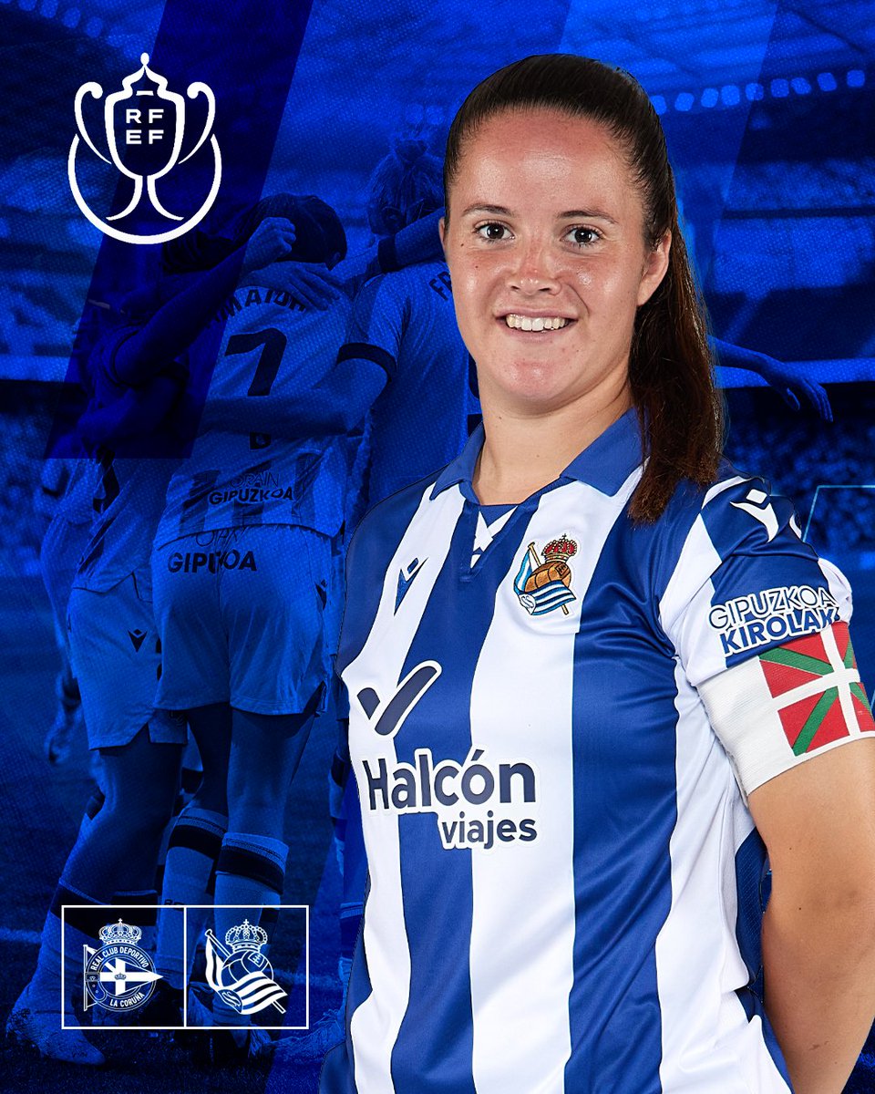 RealSociedadFEM's tweet photo. 🏆 ¡Ya conocemos a nuestro primer rival de la Copa de la Reina que se disputará entre los días 20, 21 y 22 de diciembre.

🆚 @RCDeportivoFem

#WeareReal https://t.co/eSCfoVYcht