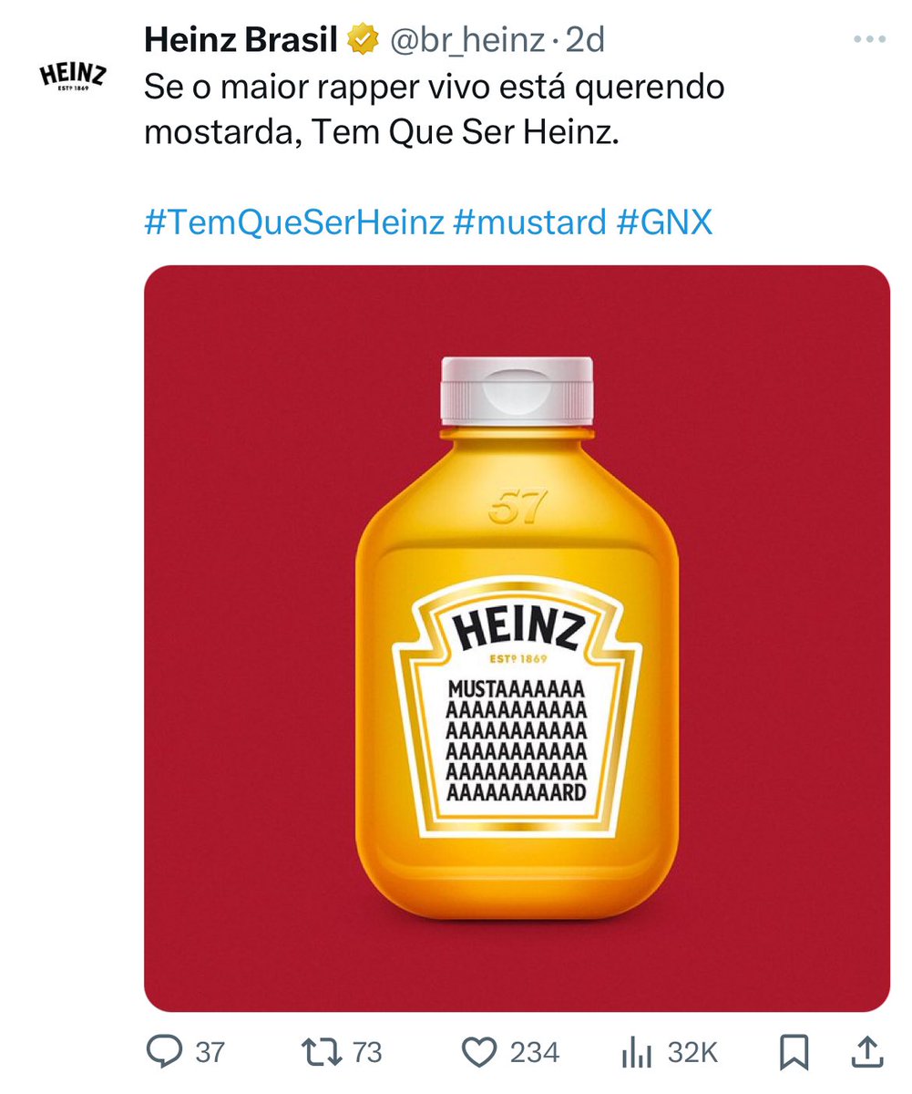 #Mustard mega-thread. Full list of all the companies and mega-corps already shilling Mustard. More to come and drop any I miss below 👇🏼 

<a href="/McDonalds/">McDonald's</a> <a href="/NFL/">NFL</a> <a href="/UniversalPics/">Universal Pictures</a> <a href="/br_heinz/">Heinz Brasil</a>
