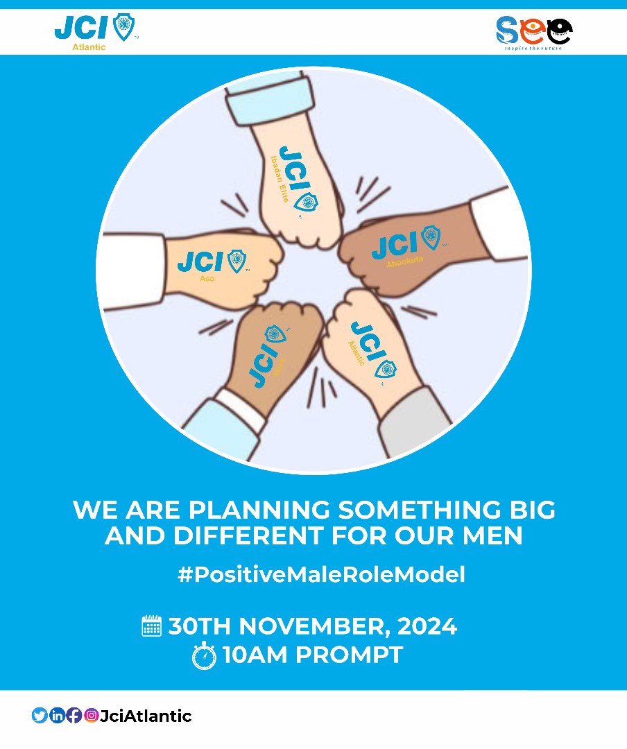 Join Us in Celebrating International Men’s Day 2024! 🌟

This year, we’re spotlighting the power of positive role models and celebrating the leaders inspiring a new generation.

#PositiveMaleRoleModels
#JCIAtlantic