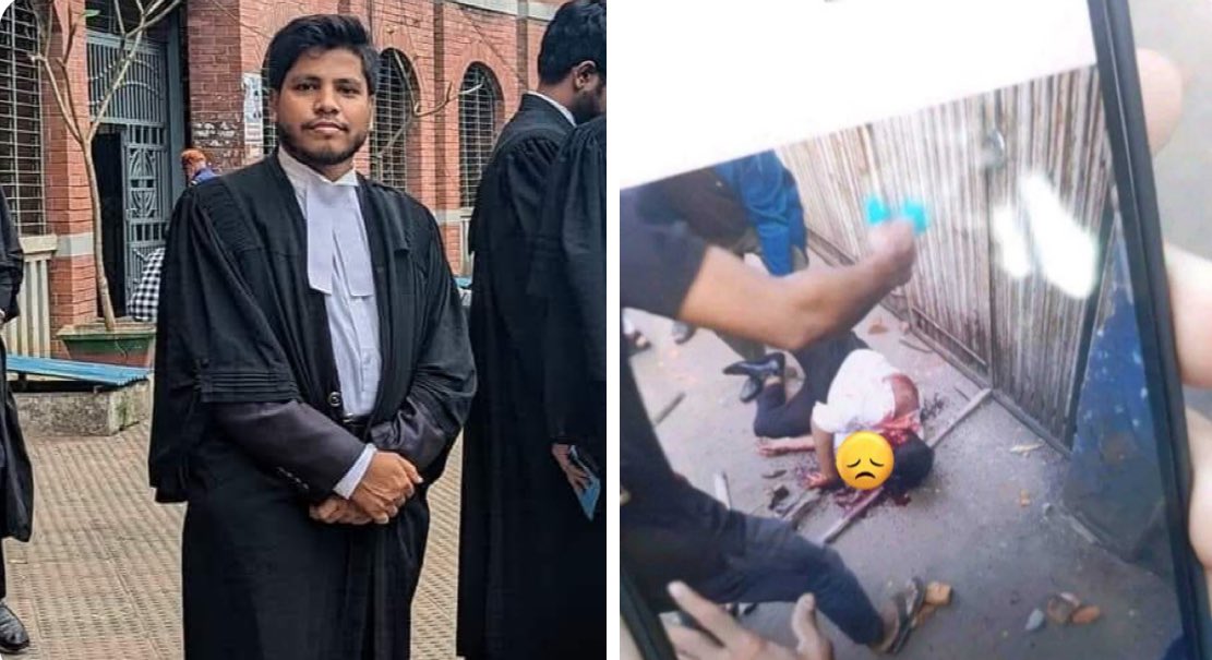 DillyHussain88's tweet photo. Unconfirmed reports are circulating that Hindutva supporters of ISKCON have killed a lawyer Saiful Islam Alif in Chittagong.

If true, pro-India Hindutva seditionists will be emboldened to continue causing mayhem across Bangladesh.

This issue cannot be brushed under the carpet. https://t.co/BDCAO0S5Sg