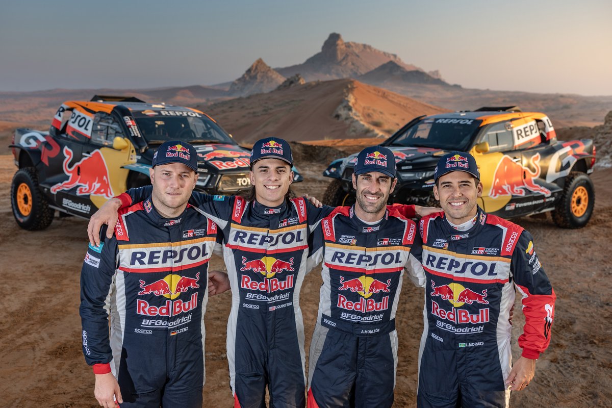 TOYOTA GAZOO Racing Spain (@tgr_spain) on Twitter photo 🇪🇸 ¡Listos para el Rally <a href="/dakar/">DAKAR RALLY</a> 2025! 🏜️#ToyotaGAZOORacing estará representada por dos GR DKR Hilux Evo dentro de la estructura TGR (Moraes/Monleón, y Quintero/Zenz). El equipo tendrá la novedad de contar con los colores de <a href="/Repsol/">Repsol</a>, como símbolo de la visión compartida de un 🇪🇸 ¡Listos para el Rally <a href="/dakar/">DAKAR RALLY</a> 2025! 🏜️#ToyotaGAZOORacing estará representada por dos GR DKR Hilux Evo dentro de la estructura TGR (Moraes/Monleón, y Quintero/Zenz). El equipo tendrá la novedad de contar con los colores de <a href="/Repsol/">Repsol</a>, como símbolo de la visión compartida de un