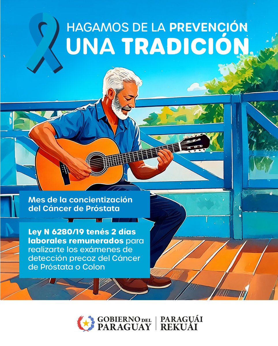 senac_py's tweet image. Actuar a tiempo puede salvar tu vida.

Te invitamos a hacerte los chequeos anuales para
cáncer de próstata, solo toma unos minutos y podés
pedir hasta 2 días laborables de permiso.
¡Hagamos de la prevención una tradición!