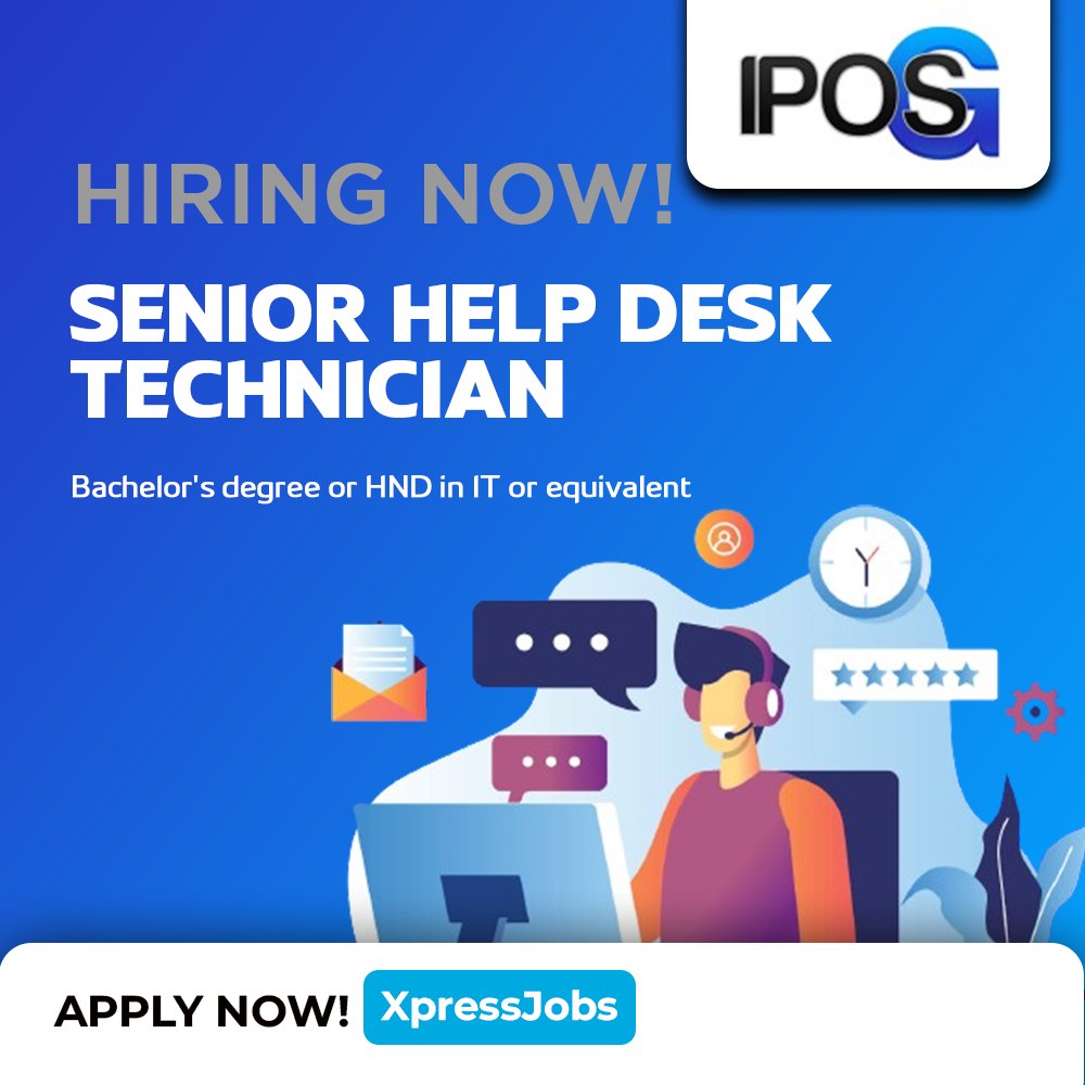 xpress_jobs's tweet image. IPOS Solution (Pvt) Ltd is hiring Senior Help Desk Technician

Apply via xpress.jobs/jobs/view/1639…

#IPOSSolution #HelpDeskTechnician #SeniorTechnician #TechSupportJobs #HiringNow #ITCareers #SriLankaJobs #JoinOurTeam #CareerOpportunity #ApplyNow