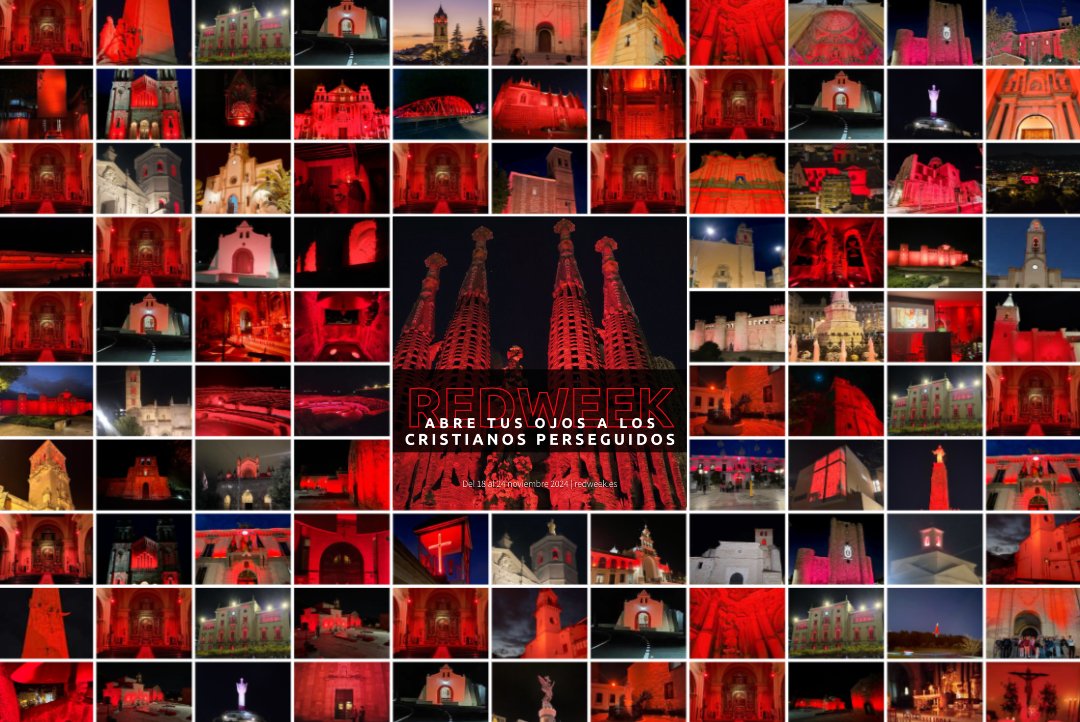 AyudaIglesNeces's tweet photo. ¡Gracias!
Después de la #RedWeekACN, solo nos queda dar las gracias a todos los que habéis participado en esta gran campaña, donde hemos iluminado de rojo tantos edificios e iglesias por España y todo el mundo, para concienciar de que hoy siguen habiendo cristianos perseguidos🕯 https://t.co/inN14D5gEK