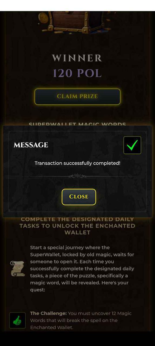 cryptopolium's tweet photo. ๐ฅThe second Superwallet event has concluded, and we've crowned three winners who've each claimed **120 POL** for uncovering all 12 magic words.
๐ฐKeep your wits about you for the next event; your chance to win is next!
#PlayToEarnGaming #Crypto #xpol
#NFT @cryptopolium #cryptopolium