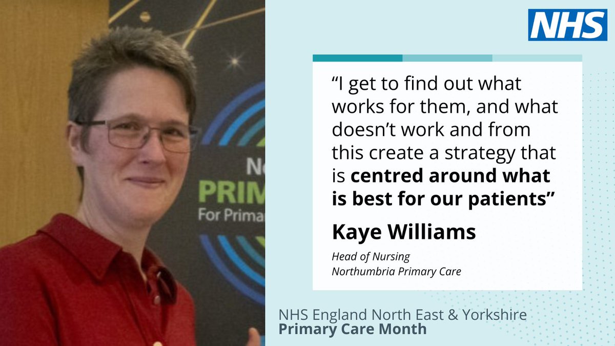 NHS North East & Yorkshire (@nhsney) on Twitter photo #NEYPrimaryCareMonth | đź‘‹Meet Kaye, Head of Nursing at <a href="/NPCcentral/">Northumbria Primary Care</a>!
The team at <a href="/NorthumbriaNHS/">NorthumbriaNHS</a> recently caught up with Kaye to learn more about her experiences, her new role, & the crucial role that nurses play within primary care.
More: northumbriaprimarycare.co.uk/meet-our-head-… #NEYPrimaryCareMonth | 👋Meet Kaye, Head of Nursing at <a href="/NPCcentral/">Northumbria Primary Care</a>!
The team at <a href="/NorthumbriaNHS/">NorthumbriaNHS</a> recently caught up with Kaye to learn more about her experiences, her new role, & the crucial role that nurses play within primary care.
More: northumbriaprimarycare.co.uk/meet-our-head-…