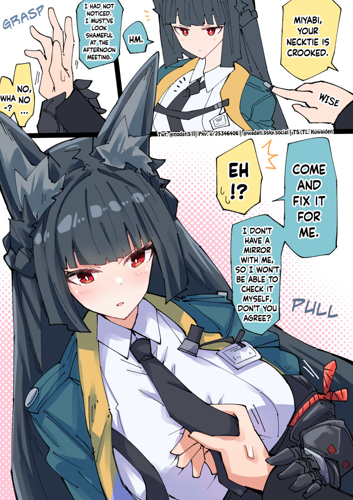 Necktie and Miyabi by @nodati51 Nodachi-sensei definitely likes