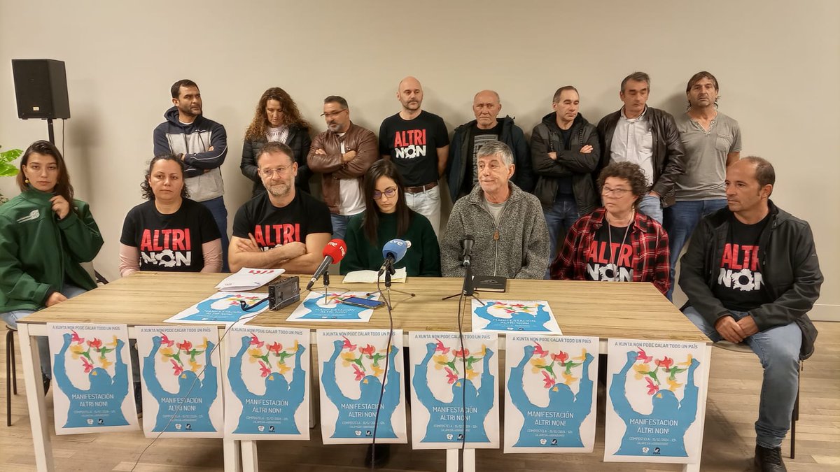 📢 Hoxe na rolda de prensa para a presentación da manifestación do 15 de decembro en Compostela

🔥⏱️Tan só 20 días 

Agardámoste💚

#altrinon #celulosasfóra #ManifaObradoiro15D #NonImosCalar