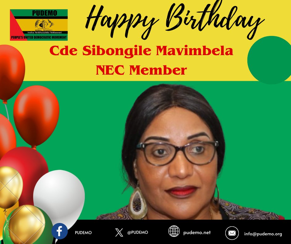 We extend our revolutionary birthday wishes to Cde Sibongile Mavimbela, an NEC Member of our glorious movement. We wish you many years of good health and revolutionary spirit. Continue to serve our people with diligence mbokodvo.