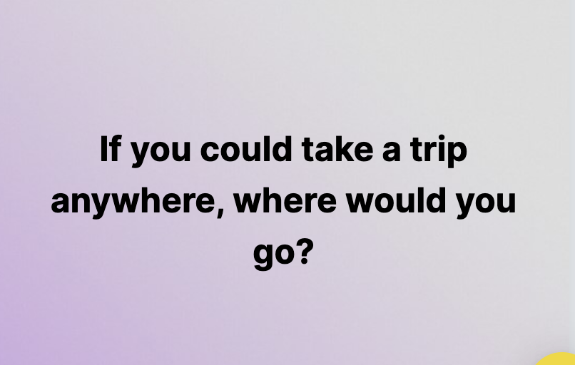 MacKidSnoqualm's tweet photo. If you could take a trip anywhere, where would you go?
#conversation #starters https://t.co/JQ5dRpul77