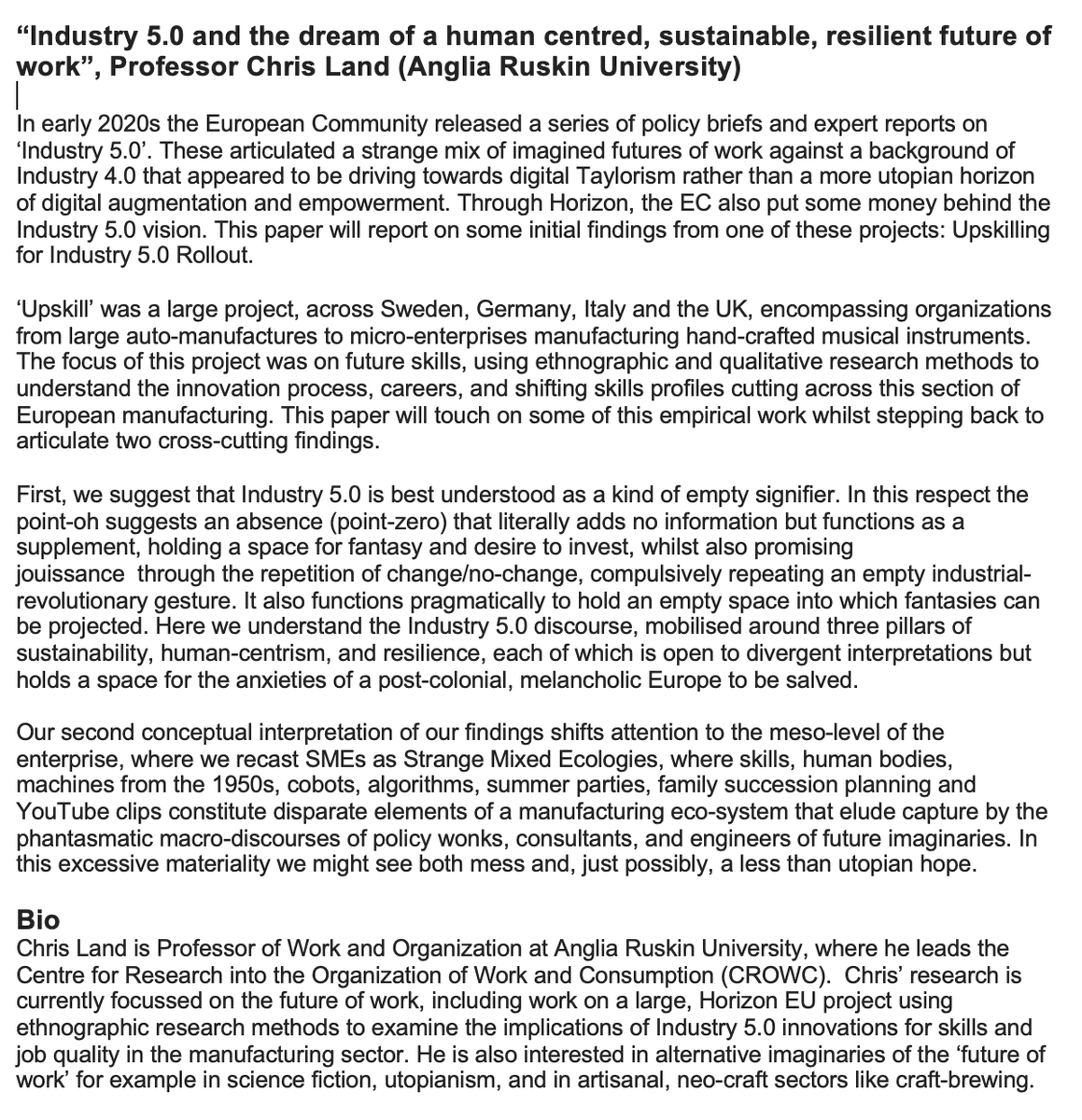 Centre for Work Organisation and Society tweet media