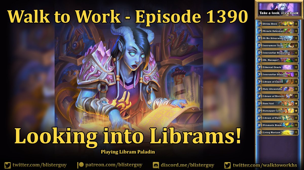 Episode 1390 - Looking into Librams! and playing Libram Paladin on the ladder. 
hearthstonecommute.libsyn.com
#Hearthstone

AAECAeq3BALSuQbRvwYOuMUFhY4GmY4GvI8GqpYG1LgGwb8GjNYG7d8GkuAGnOgGn+gGougG5OoGAAA=