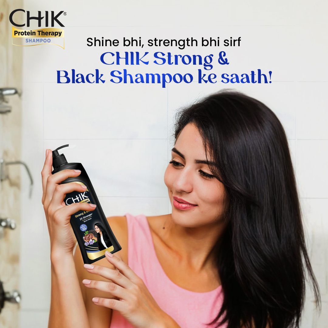 chikbyck's tweet photo. Strong and shiny hair, every day with CHIK!
Give your hair the right care for unbeatable strength and natural shine.
Try CHIK Strong &amp; Black Shampoo today. Link in bio.

#ChikIndia #StrongAndBlackShampoo #StrongHair #Haircare #NourishHair #NaturalShine #ProteinTherapySolution https://t.co/jVprln5dQS