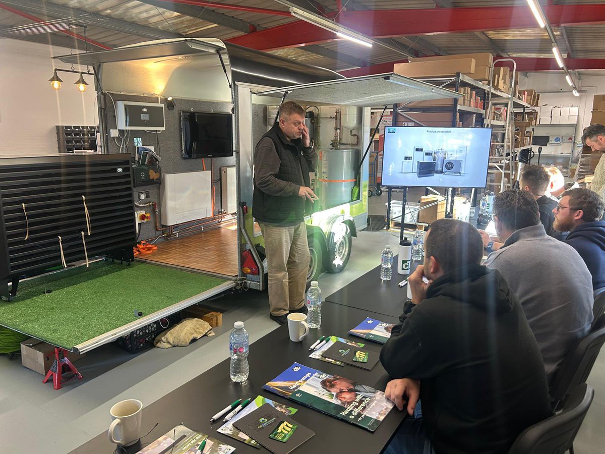 Start of a very good day in Wales for Igor and Phil  with our CTC training session with MID WALES PLUMBING AND HEATING SUPPLIES LIMITED💚 Great to see so many enthusiastic participants getting involved and staying ahead of the industry💪

#CTC #GoGeothermal #HeatPumptraining