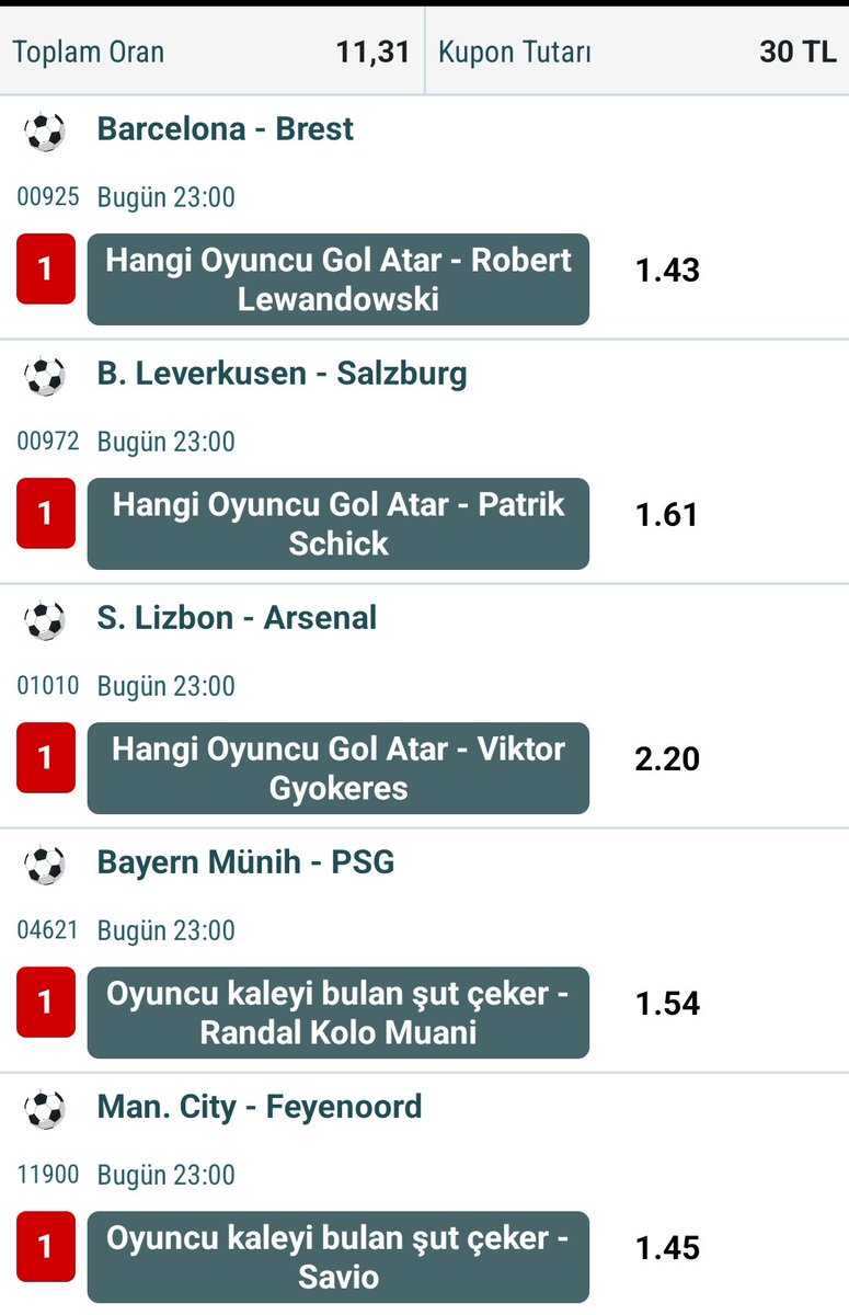 bilinmeyenoran's tweet image. Sürpriz ✍🏻 Aralarından seçebilirsiniz ✨ 

 bol şans dilerim

#iddaa @FCBarcelona @Arsenal #SportingCP #ChampionsLeague