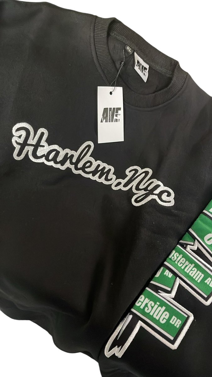 DaAverunner's tweet photo. “Harlem Streets Sweater Limited Edition “  its only the beginning “
#Publicrelation#avegang#daaveclothing#harlem#1ave#riverside#lenox#3ave#2ave#Broadway#Amsterdam#SaintNicholas#Madison#Lexington#8ave#7ave#newavecity#newyorkcity#harlemnyc# https://t.co/CdNd8bvFAj