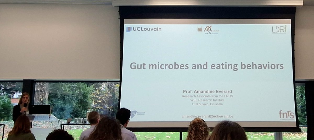 Prof. Amandine Everard <a href="/HedonicMicrobes/">Amandine Everard</a> discussing the interaction between gut 
microbes and eating behaviors #FoodIntake #GUtMicrobiota #Nutrition #Metabolism