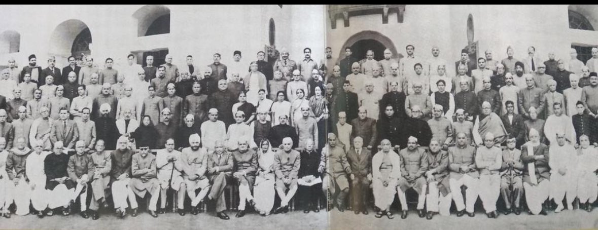 MRAMESHIPS's tweet photo. ఆమోదించిన భారత రాజ్యాంగం మనకు మనం సమర్పించుకొని 75 సంవత్సరాలు గడిచిన సందర్భంగా అందరికీ హృదయపూర్వక వజ్రోత్సవ శుభాకాంక్షలు. 
26-11-1949 -  26-11-2024
9 డిసెంబరు 1946 నుండి 26 నవంబరు 1949 మధ్య, 15 మంది మహిళలతో కూడిన 299 సభ్యులతో, 11 సమావేశాలు,  2 సంవత్సరాల, 11 నెలల 17 రోజుల శ్రమ, 8 మాసాల విస్తృత ప్రజా స్పందనల తర్వాత ఆమోదింపబడిన భారత రాజ్యాంగం, మన దైవం, మన ధర్మం. 
1. భారత రాజ్యాంగ సభ.
2. రాజ్యాంగ ముసాయిదా కమిటీ చిత్రాలు

https://t.co/s2tL17Q8OE