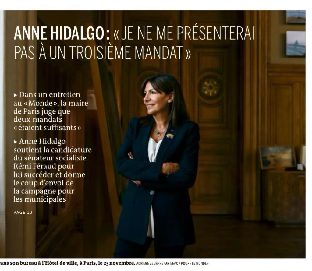 Merci Anne Hidalgo pour Paris et de nous avoir montré qu'il est possible de changer nos modes de vies pour nous adapter au changement climatique 🌎 Bravo pour ce passage de flambeau à <a href="/RemiFeraud/">Rémi Féraud</a> pour continuer de porter notre projet de justice sociale et écologique